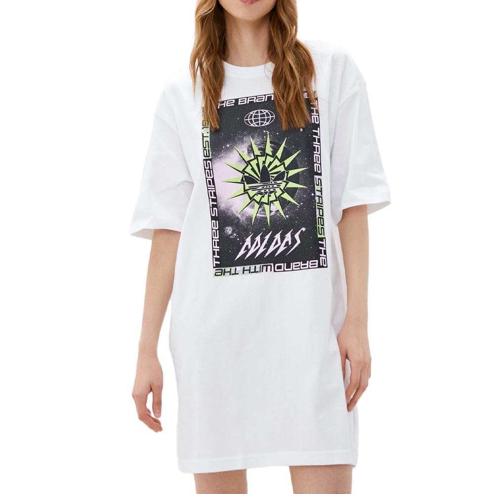 Robe Blanches Femme Adidas Tee Dress 1