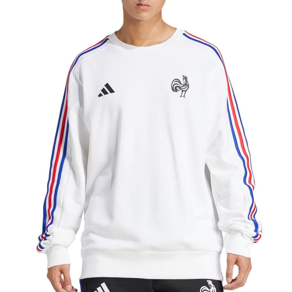 France Rugby Sweat Blanc Homme Adidas ESS 1