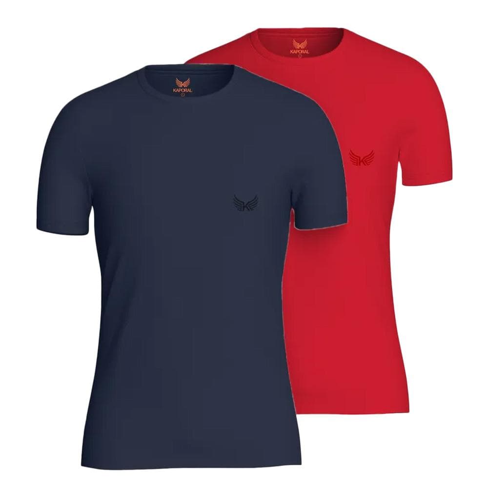 2x T-Shirt Marine/Rouge Homme Kaporal TIFTH 1