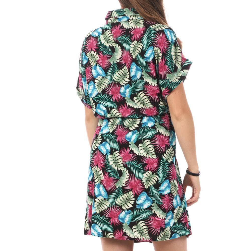 Robe Chemise Noir/Rose Femme Vero Moda Easy 2