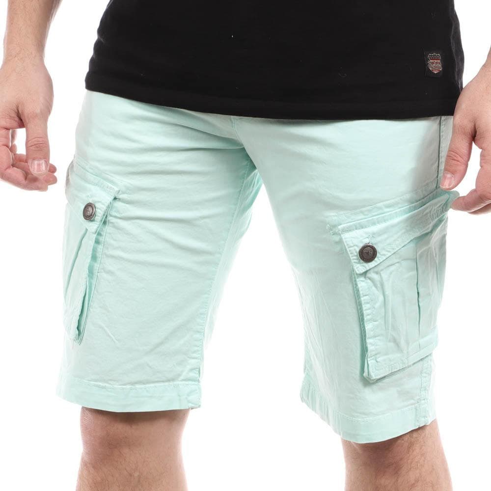 Bermuda Cargo Turquoise Homme Paname Brothers Betty 1