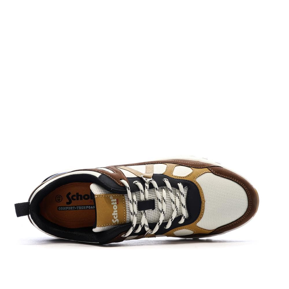Baskets Beige/Bordeaux/Moutarde Homme Schott Heck 4