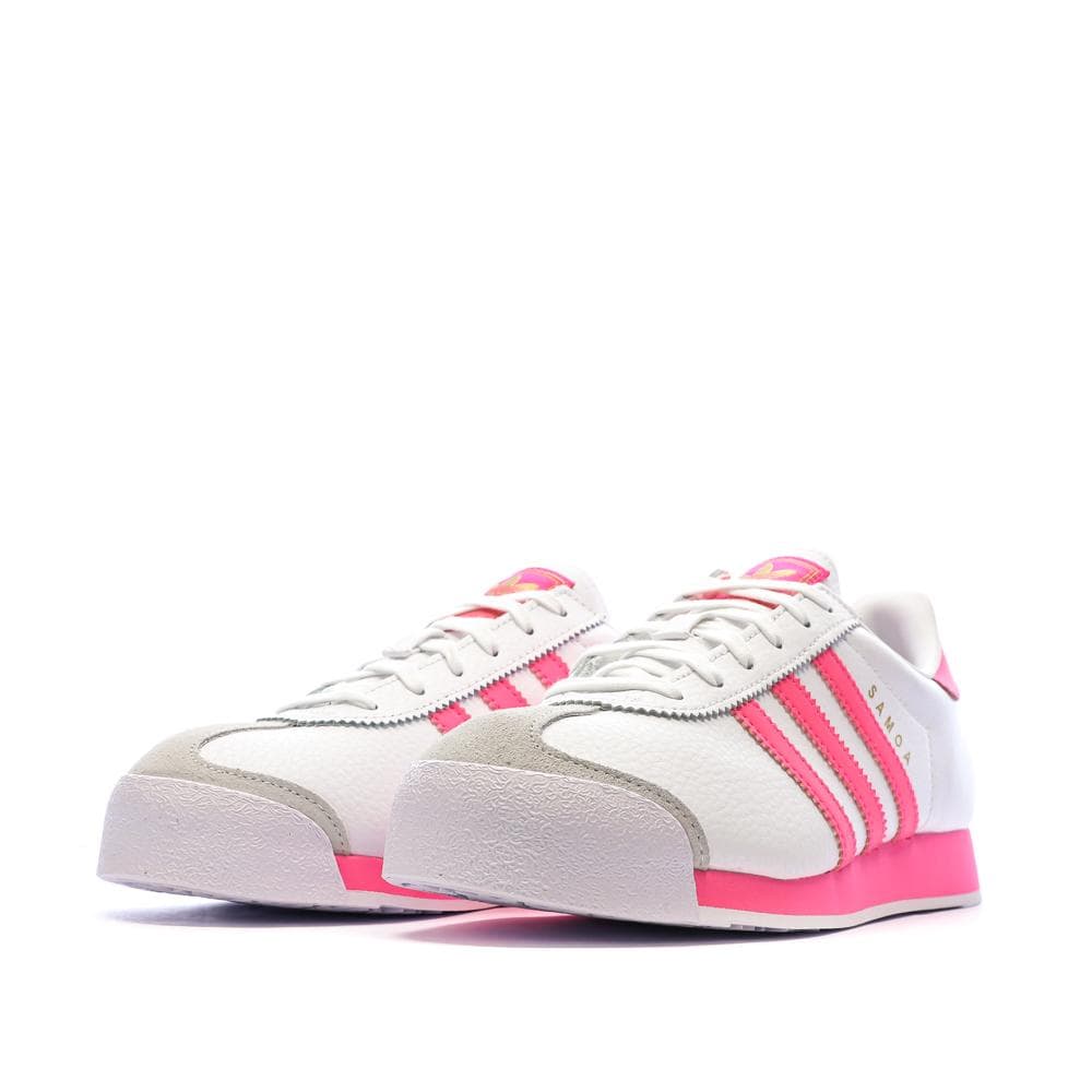 Baskets Rose/Blanc Femme Adidas Samoa 6