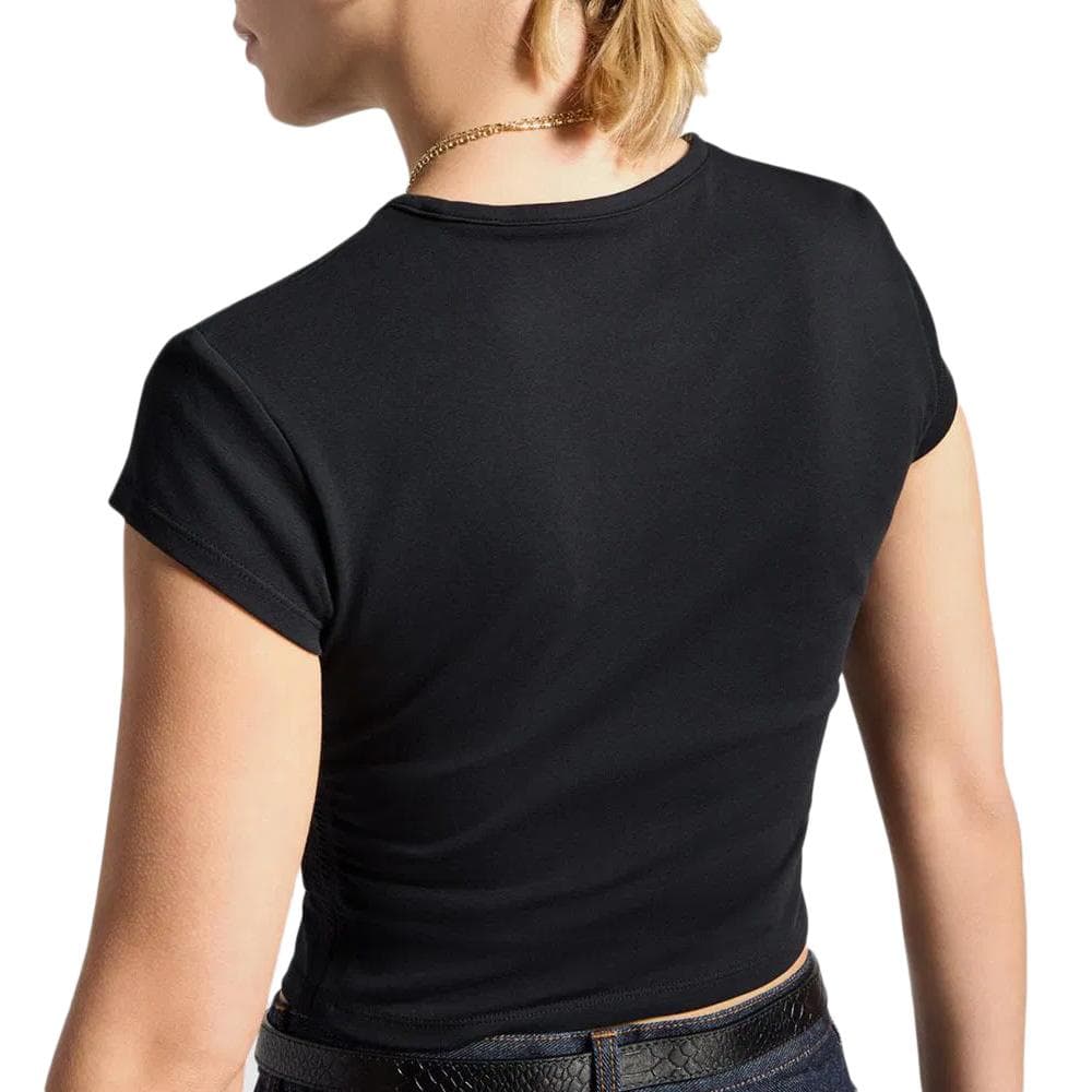 T-shirt Noir Femme Converse Wordmark Fashion 2