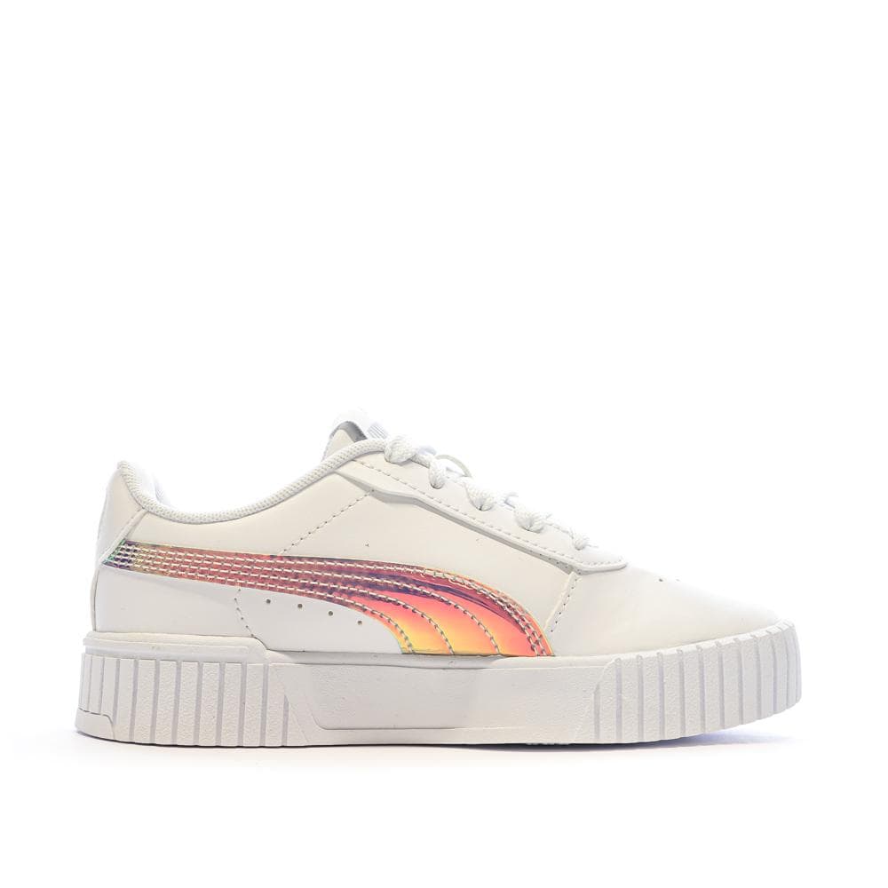 Baskets Blanche Fille Puma Carina 2.0 Holo 2