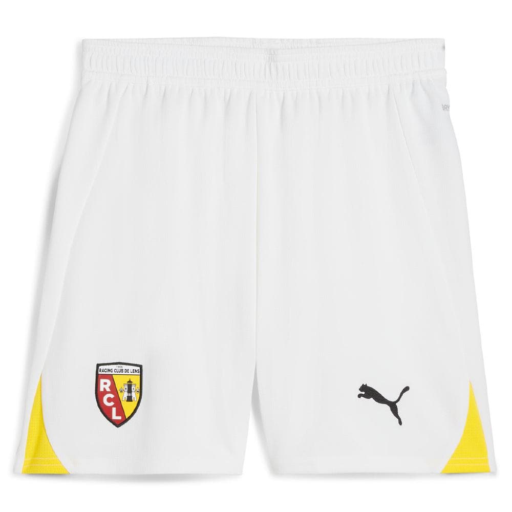 RC Lens Short Blanc/Jaune Garçon Puma 2024/25 1