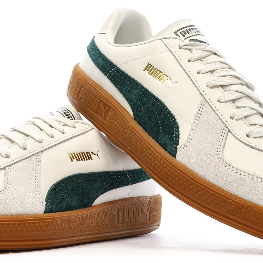 Baskets Blanc/Vert Mixte Puma Army Trainer 7