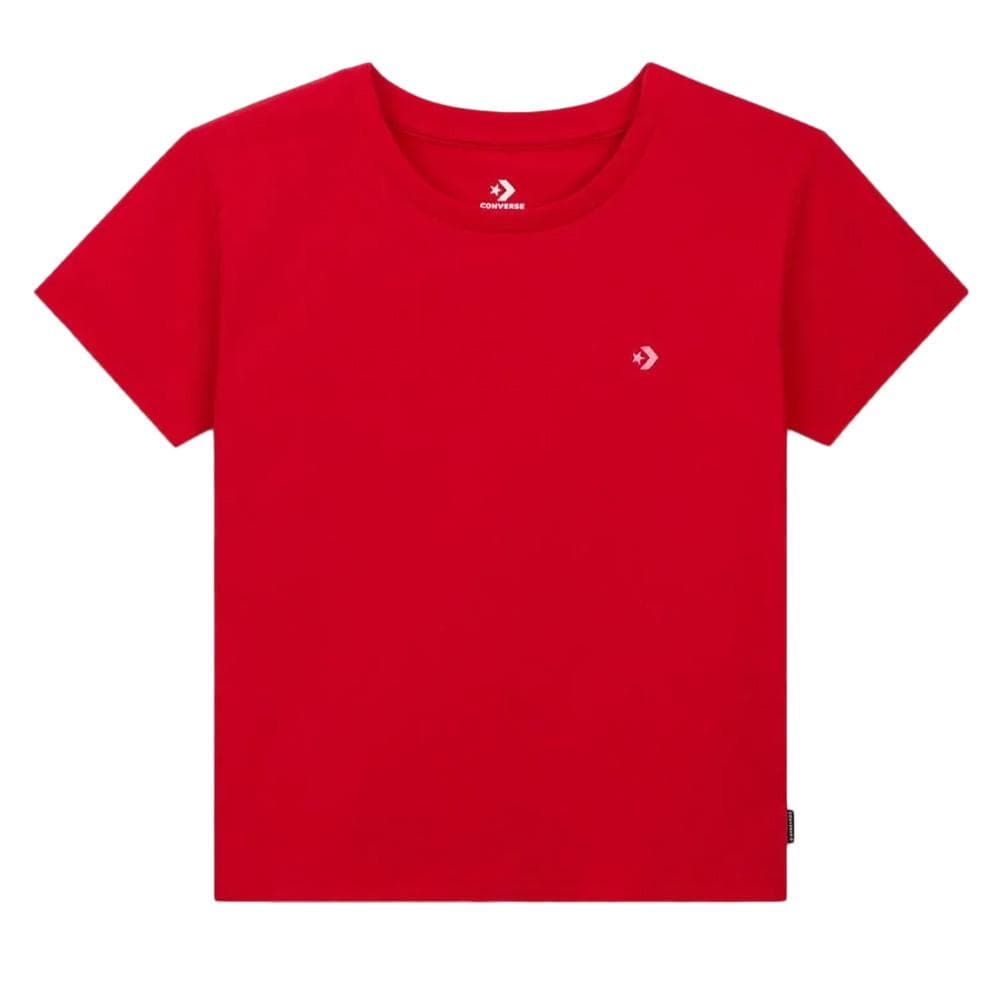 T-Shirt Rouge Femme Converse Jersey 1