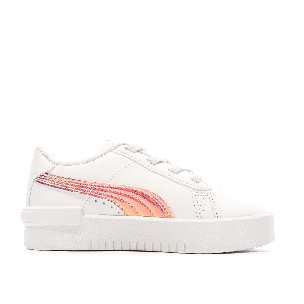 Baskets Blanc/Rose Fille Puma Jada Holo 2
