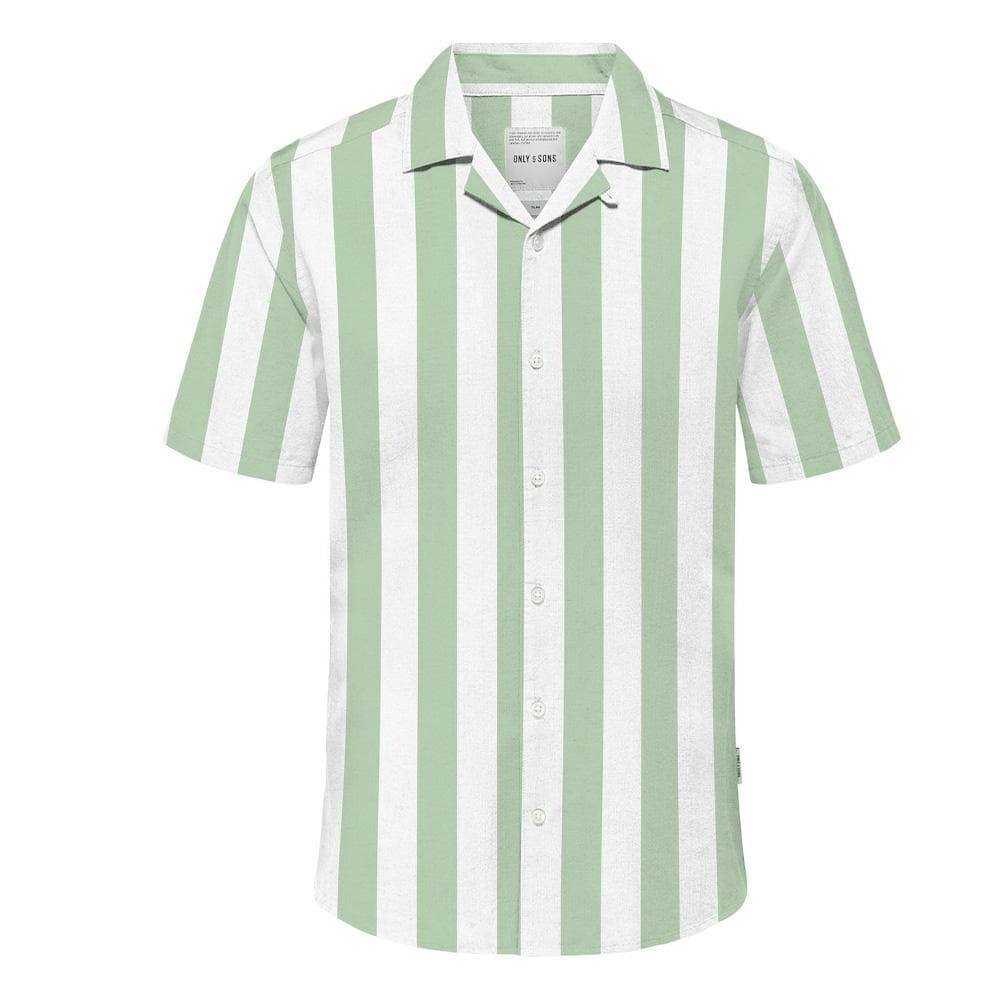 Chemise Verte/Blanche Homme Only & Sons Cantley 1