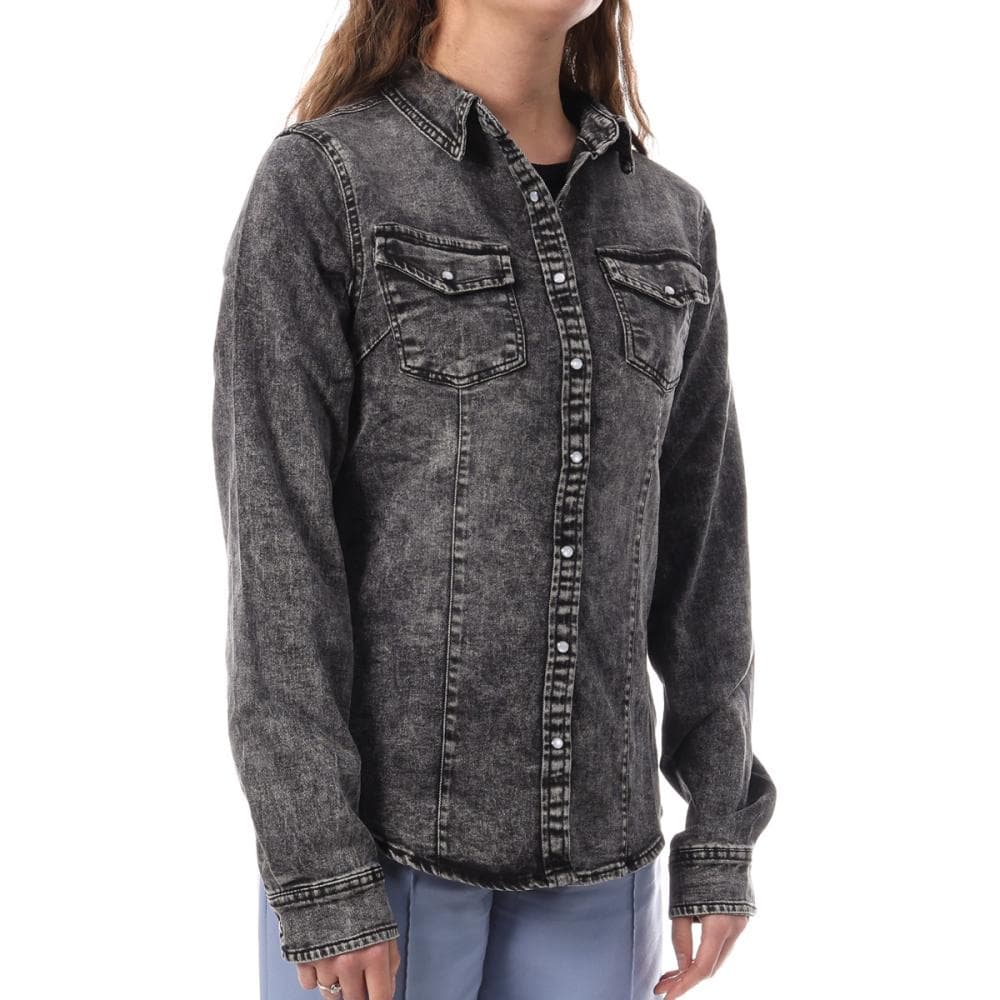 Chemise en Jean Noir Femme Monday Premium Bleach 1