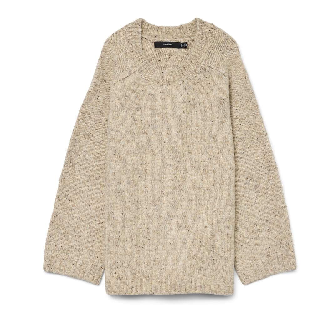 Pull en Maille Beige Femme Vero Moda Curve Cingrid 3