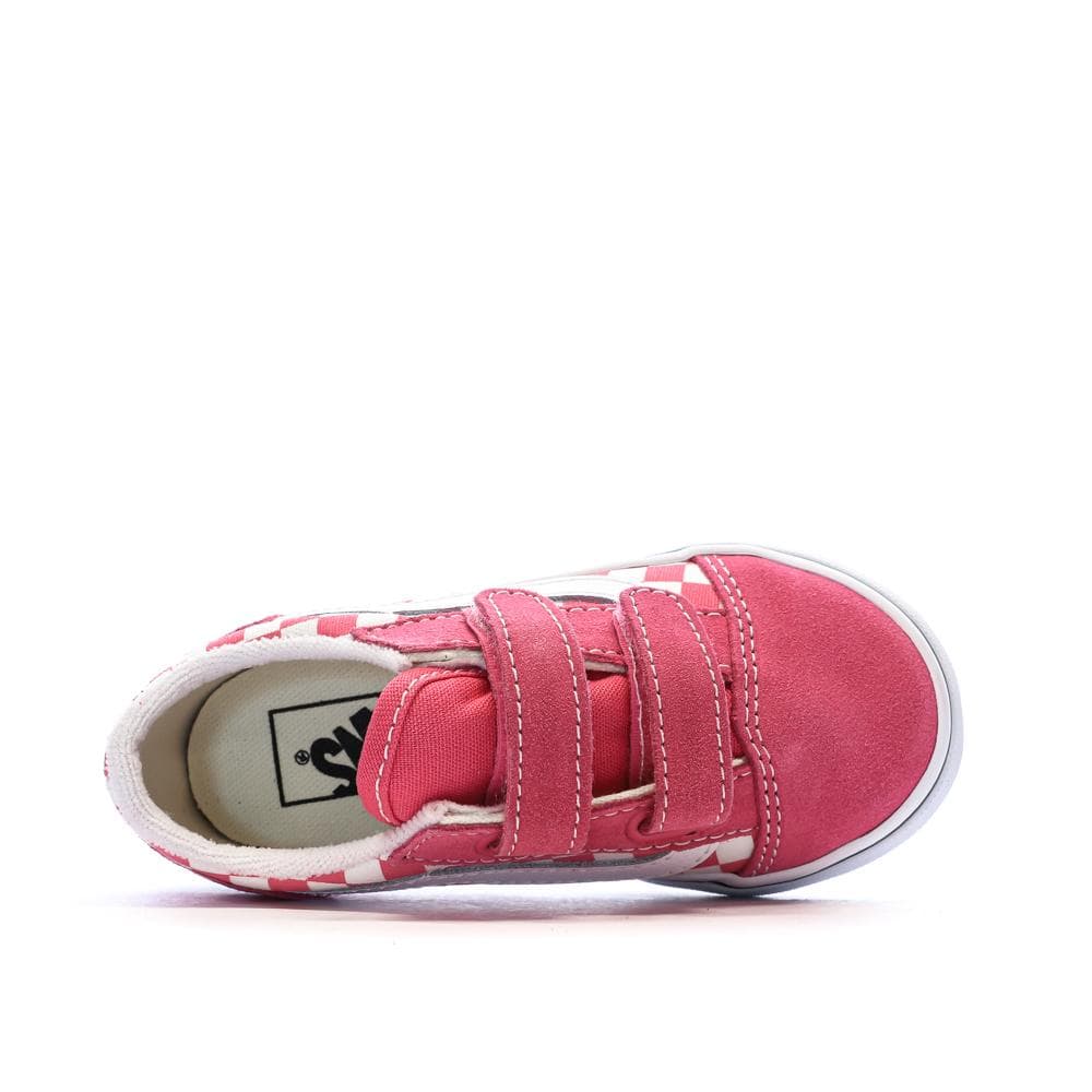 Baskets Rose Garçon Vans Old Skool V Check 4