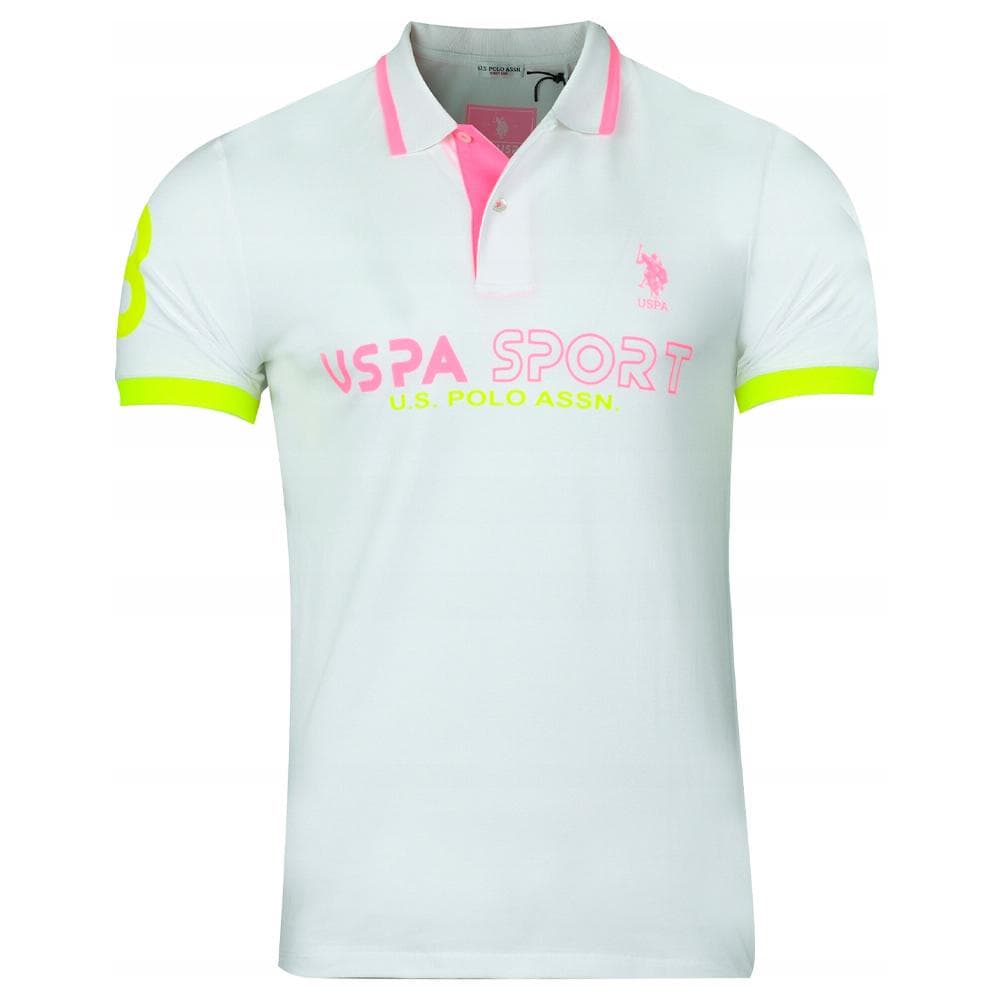 Polo Blanc/Rose Homme US Polo ASSN RAMS 1