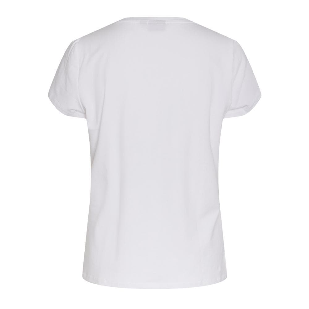 T-shirt Blanc/Doré Femme Pieces Merima 2