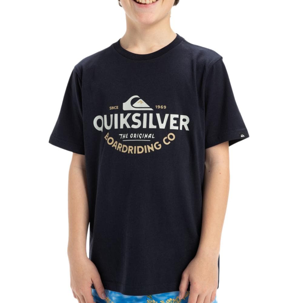 T-shirt Noir Garçon Quiksilver Typed Out 1