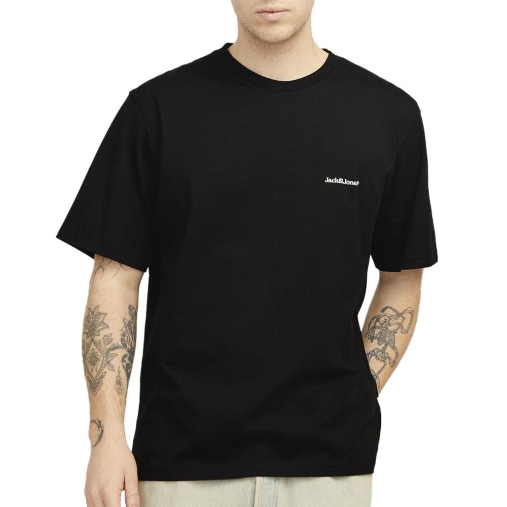 T-Shirt Noir/Jaune Homme Jack & Jones Back 1