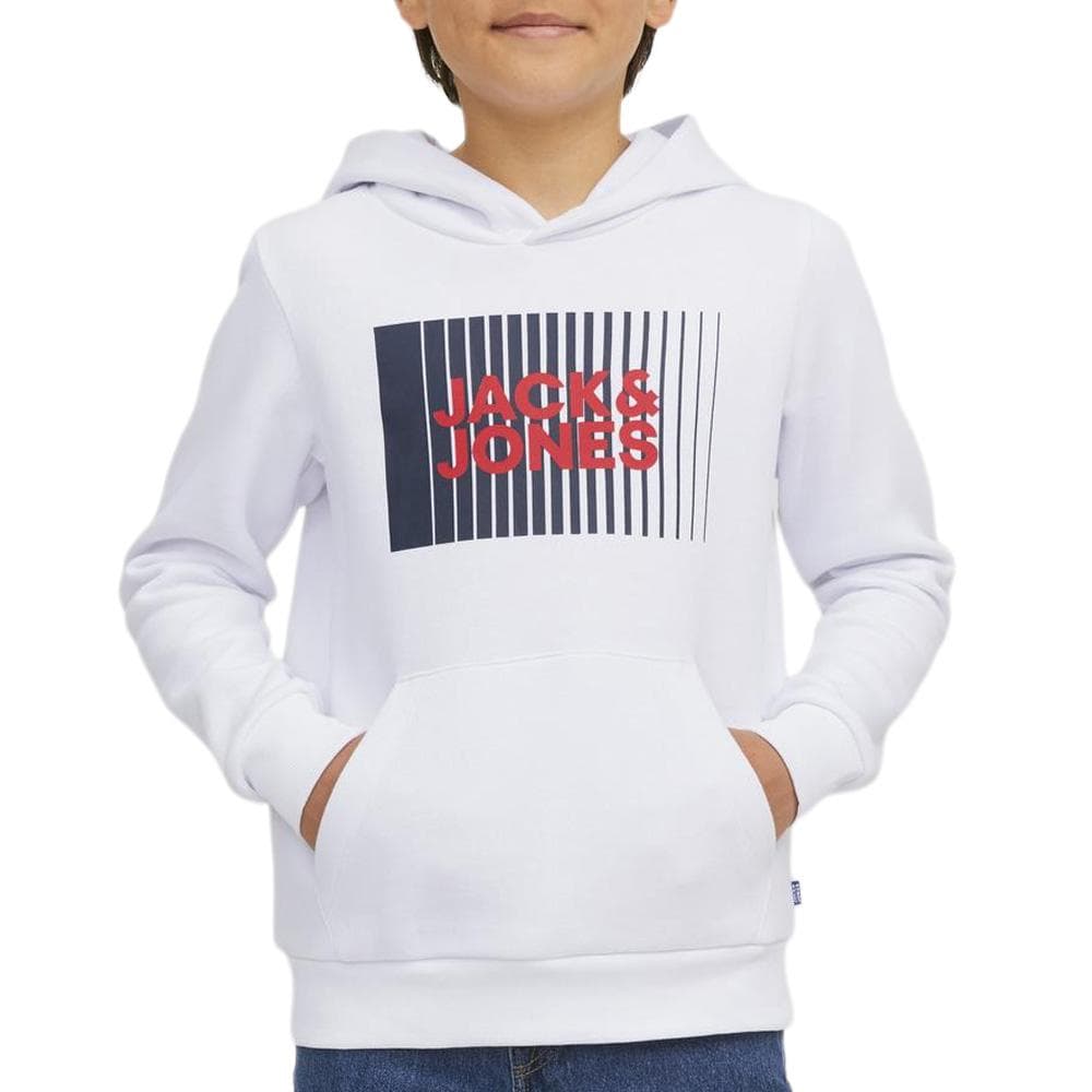 Sweat à Capuche Blanc Garçon Jack & Jones Logo Play 1
