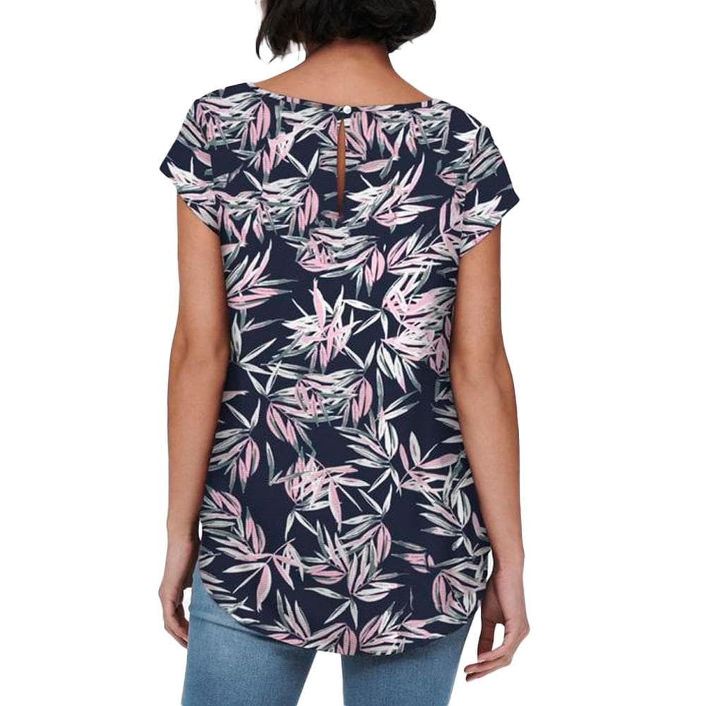Top Marine/Rose à motifs Femme Only Nova 2