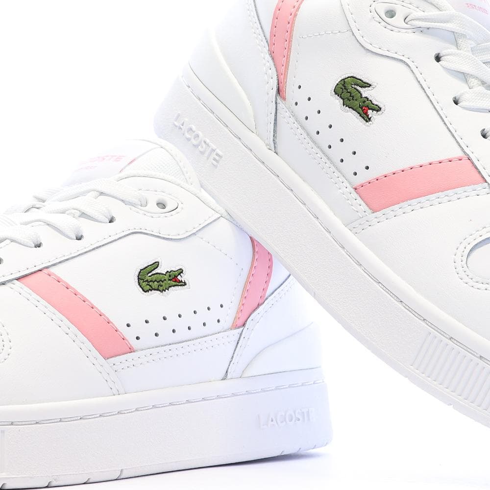 Baskets Blanc/Rose Femme Lacoste T-clip Set 224 7