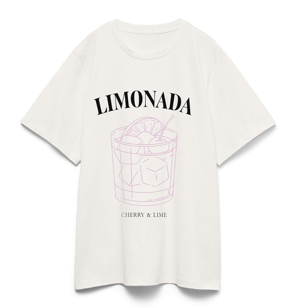 T-Shirt Blanc/Rose Femme Vero Moda Fomille 1