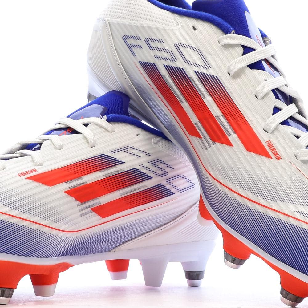 Chaussures de Football Blanches/Bleu/Rouges Homme Adidas League 7
