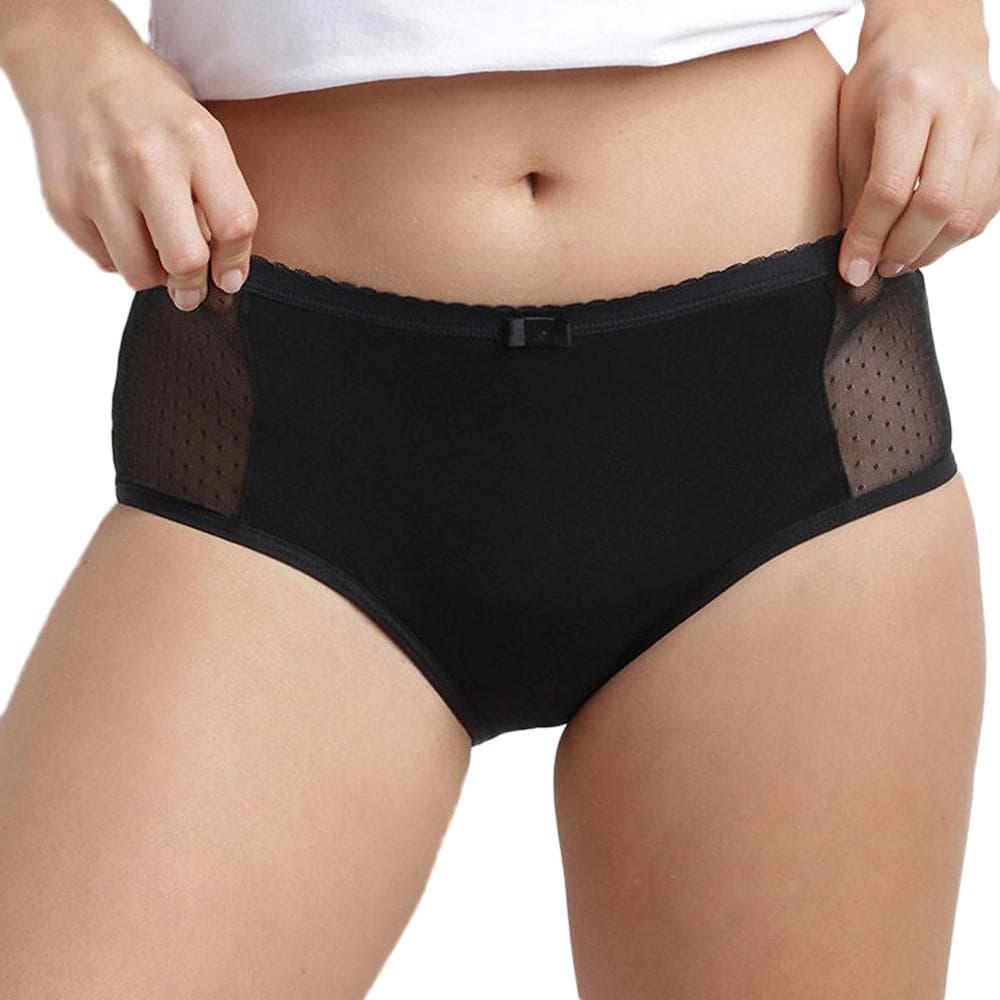 Shorty Menstruel Flux Moyen Noir femme DIM D0BZ4 1