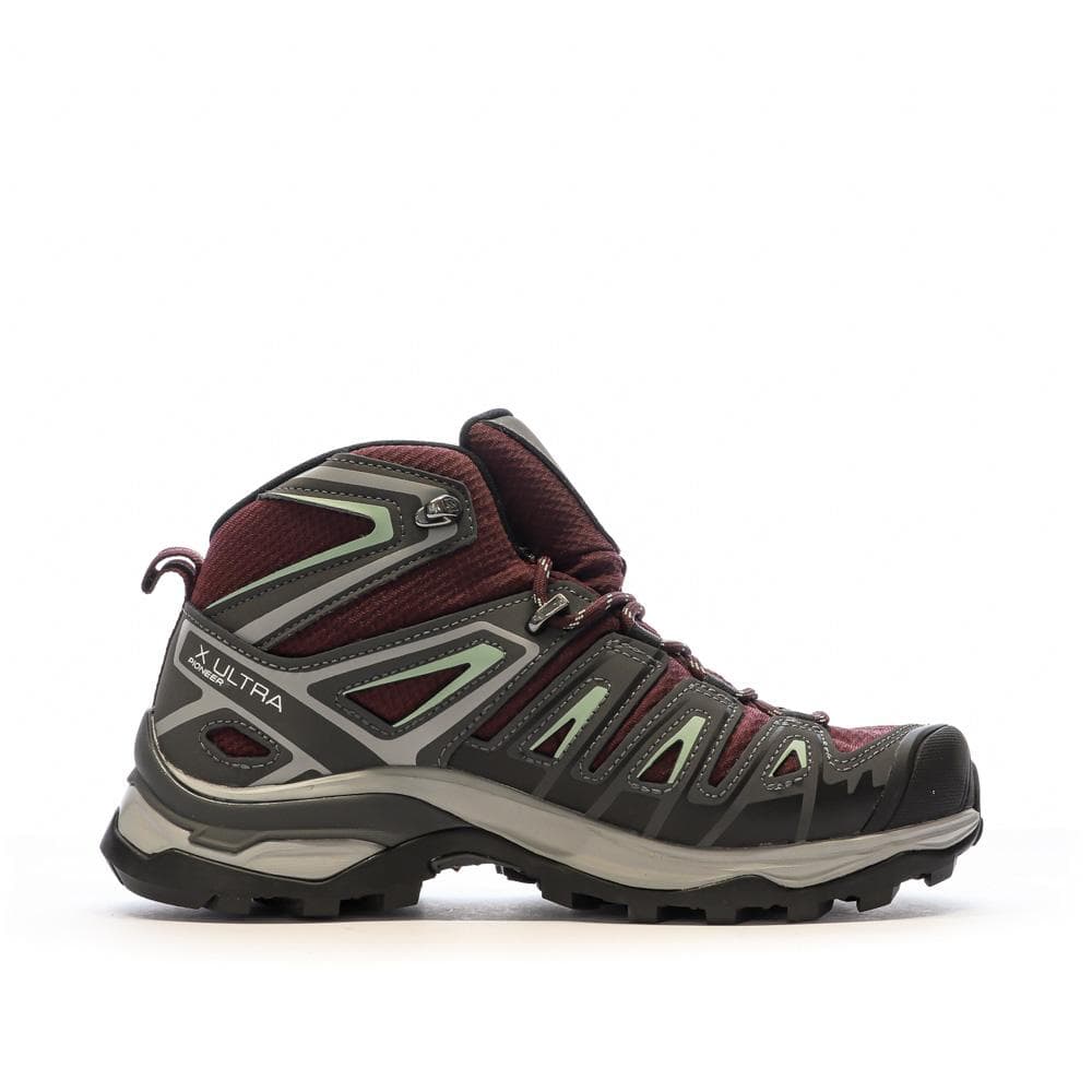 Chaussures de randonnée Grise/Bordeaux Femme Salomon Pioneer 2