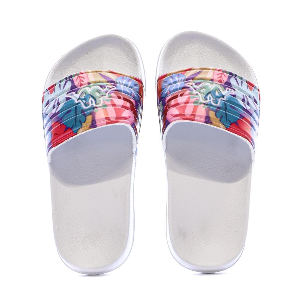 Claquettes Blanches à fleurs Fille Kappa Logo Sarty 2 3