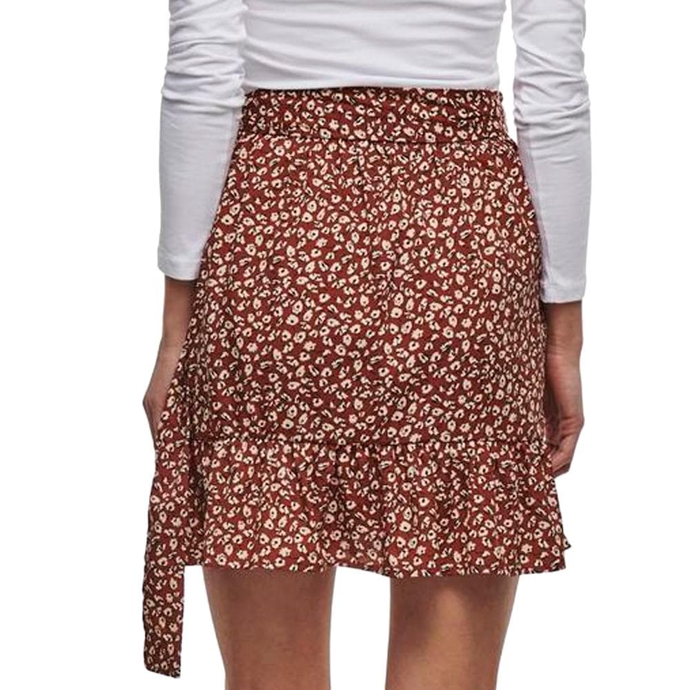 Jupe Marron à fleurs Femme Only Olivia 2