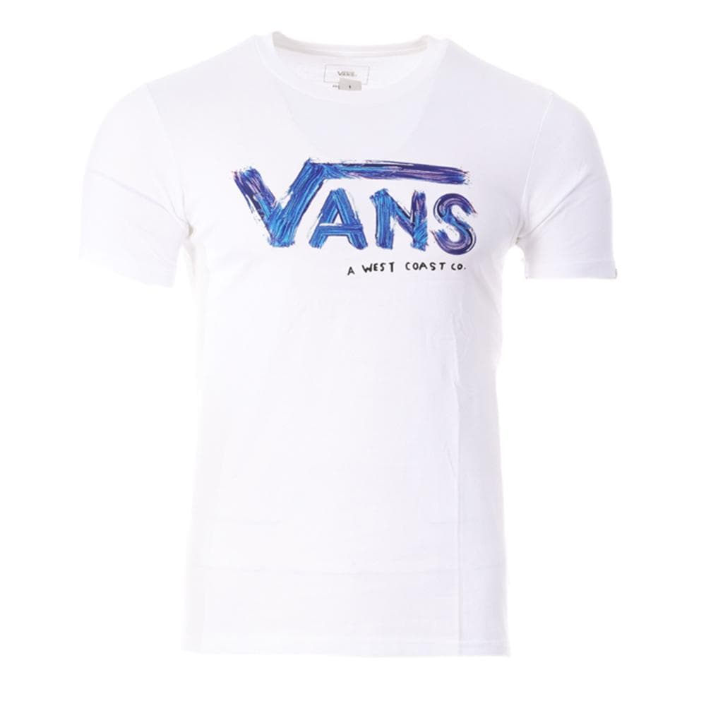 T-Shirt Blanc/Bleu Homme Vans Painted 1