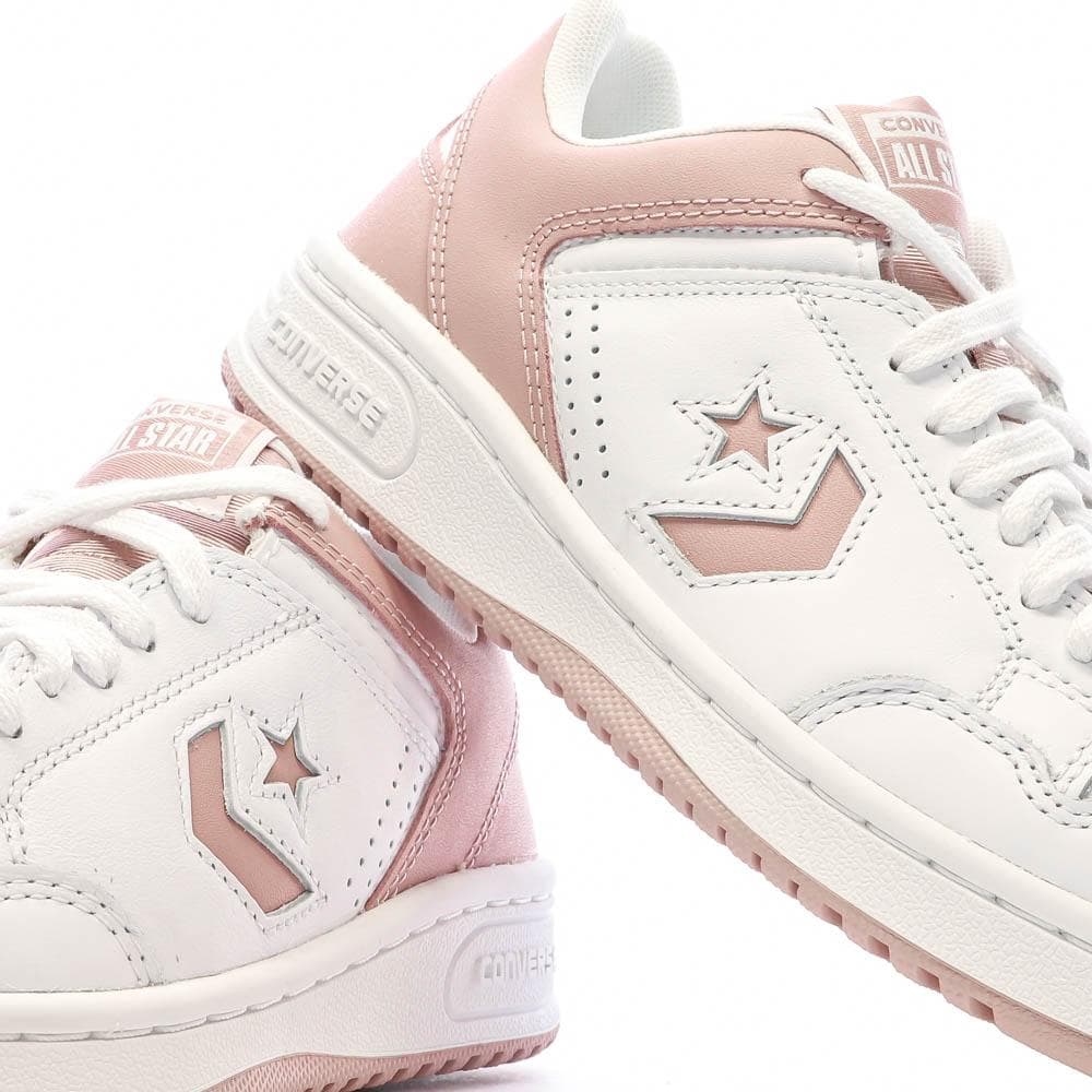 Baskets Blanches/Roses Mixte Converse Weapon 6