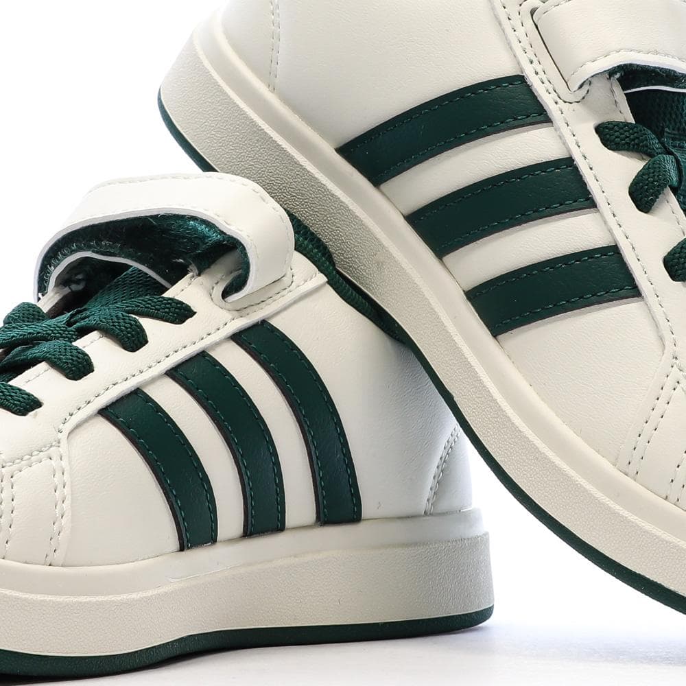 Baskets Ecru/Vert Garçon Adidas Grand Court 2.0 7