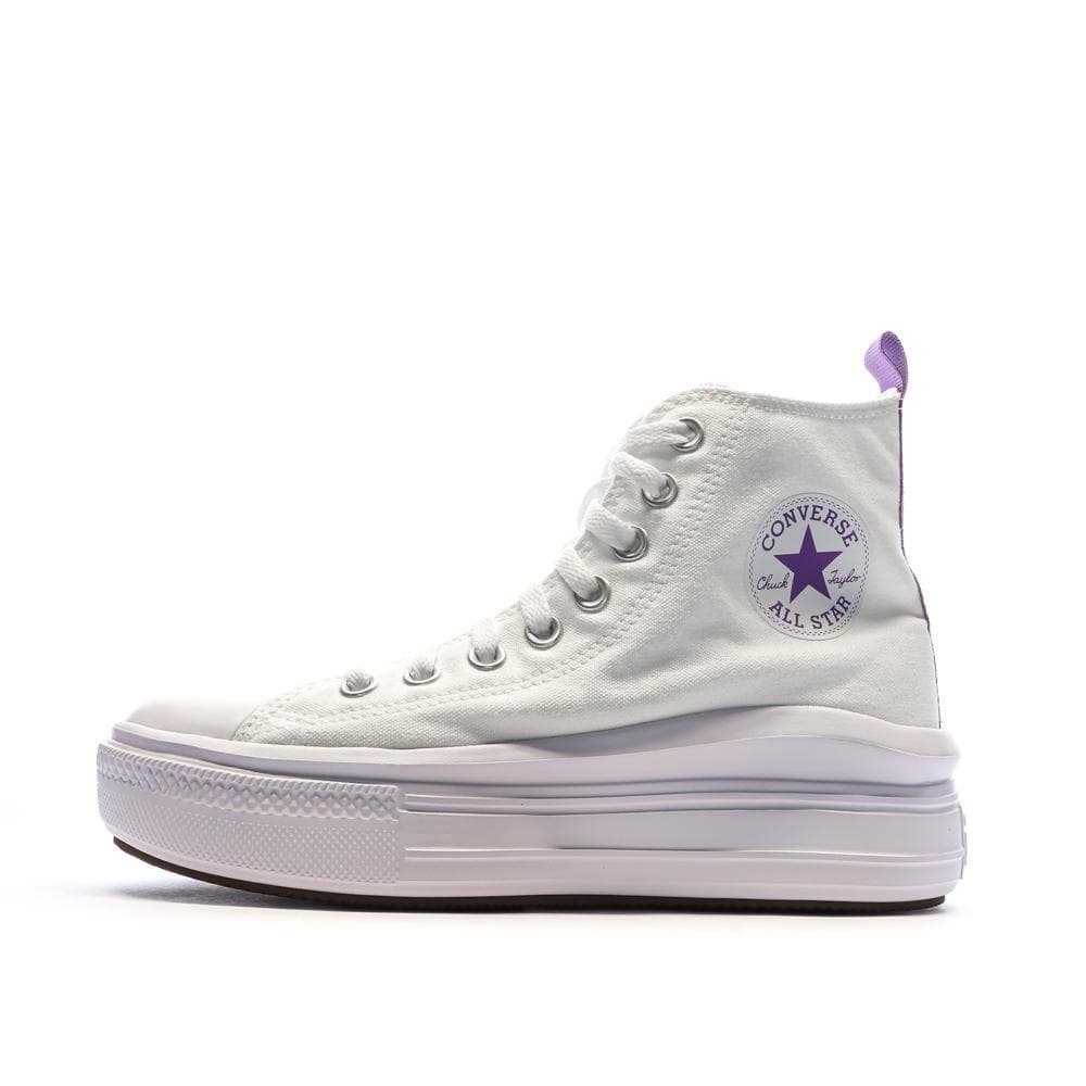 Baskets Blanches/Violettes Femme Converse All Star Move 1