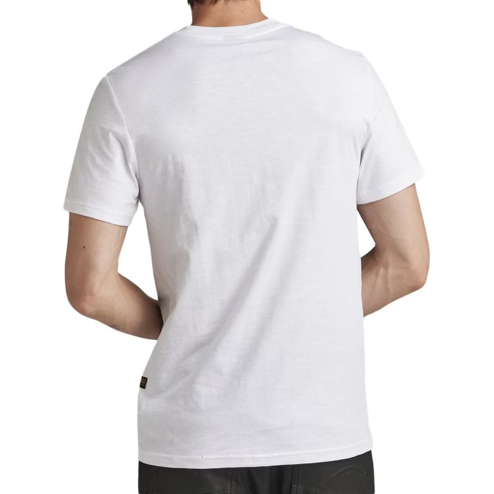 T-shirt Blanc Homme G-Star Raw Skeleton Dog Chest 2