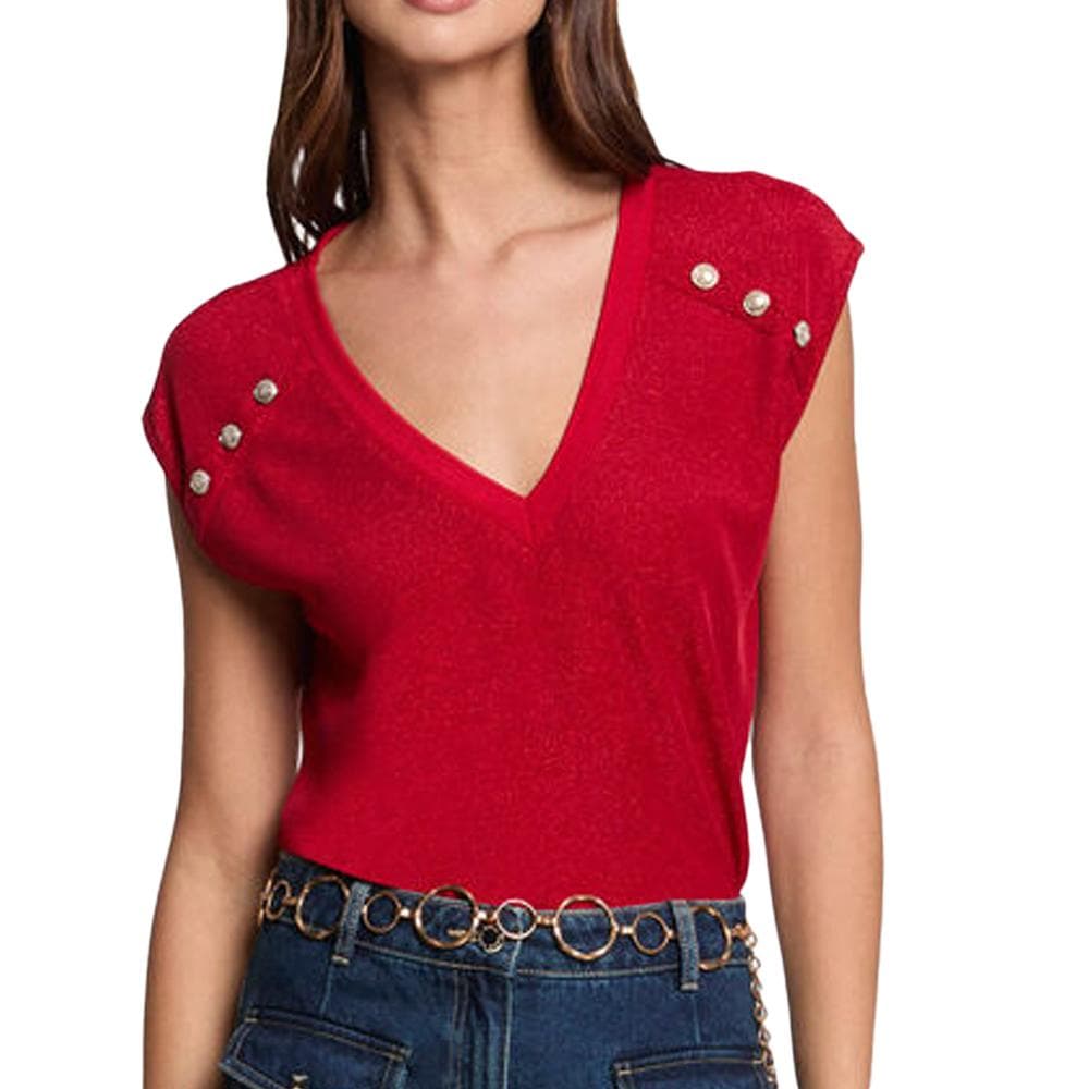 T-Shirt Rouge Femme Morgan DILI 1