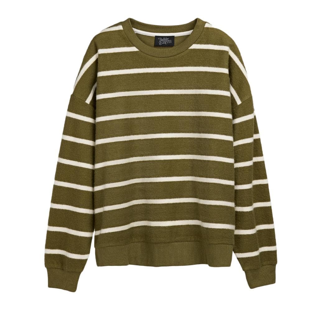 Sweat Kaki/Blanc Femme Teddy Smith Andy 1
