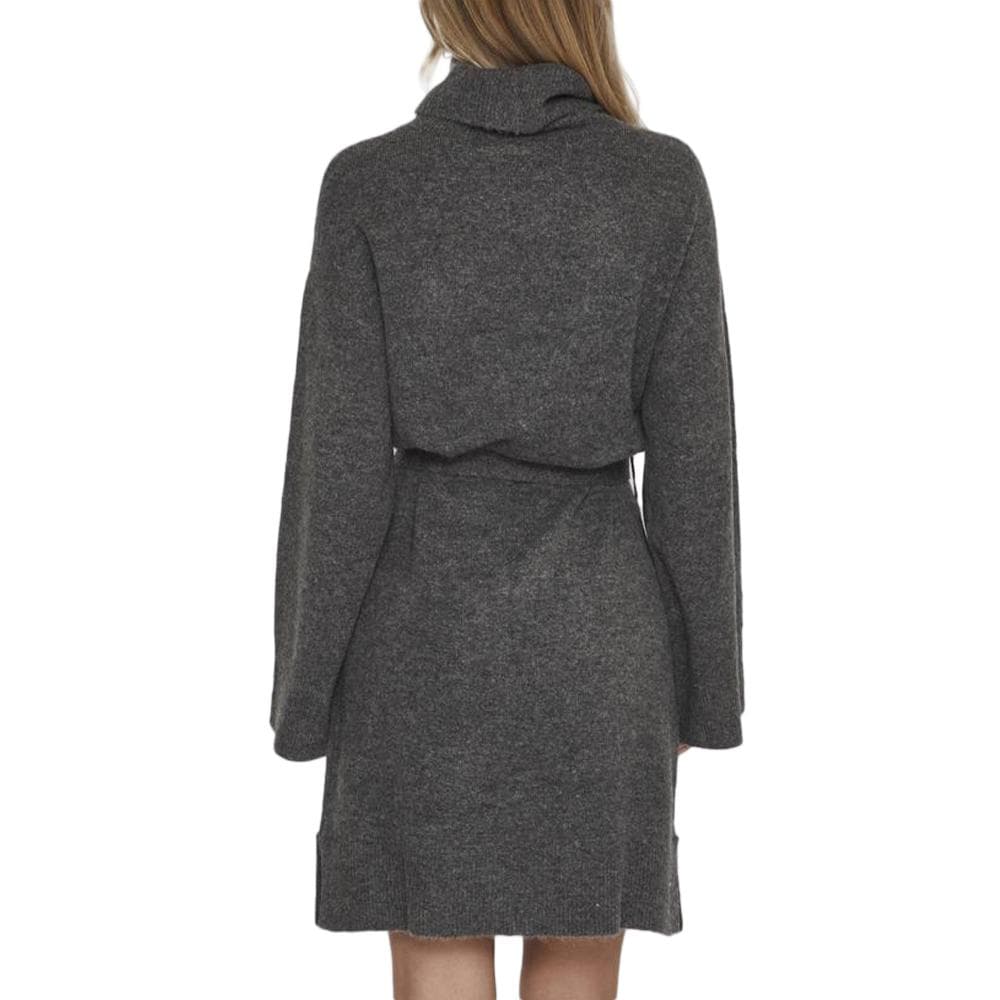 Robe Pull Grise Femme Vila Rollneck 2