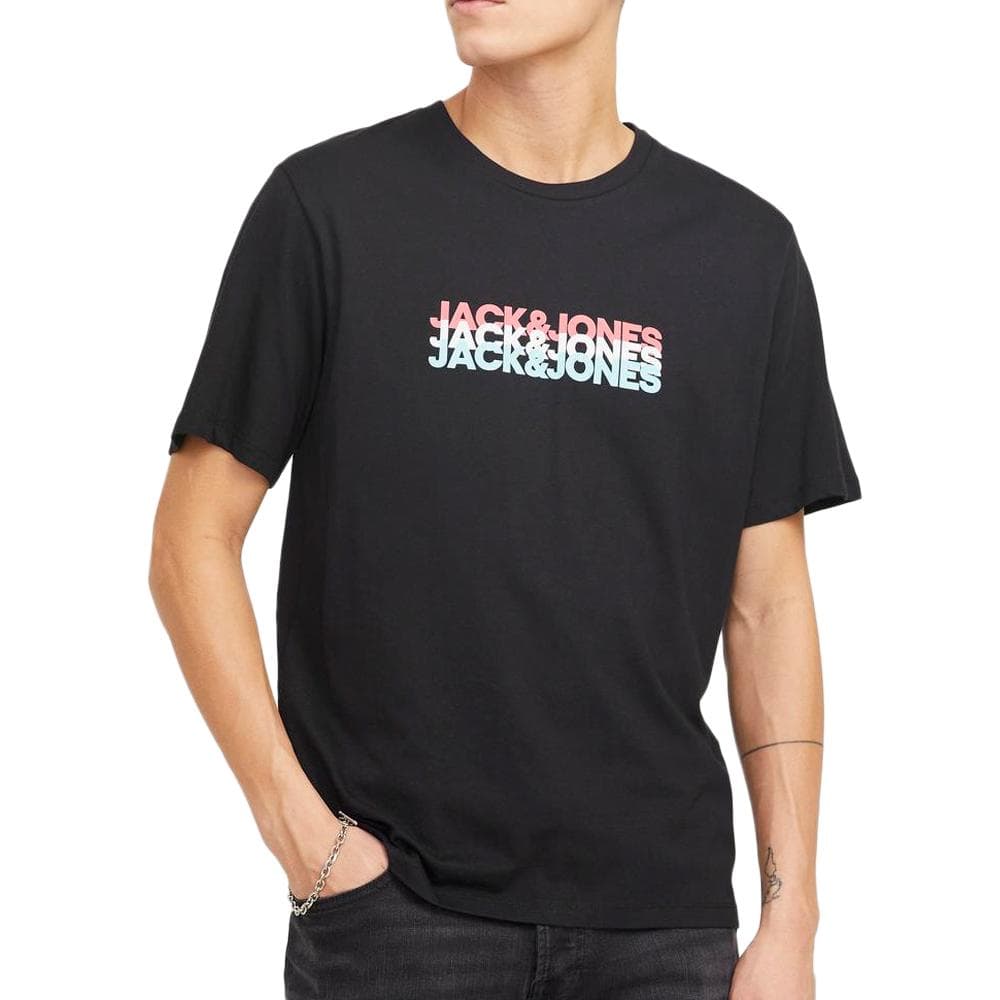 T-Shirt Noir Homme Jack & Jones Cyber 1