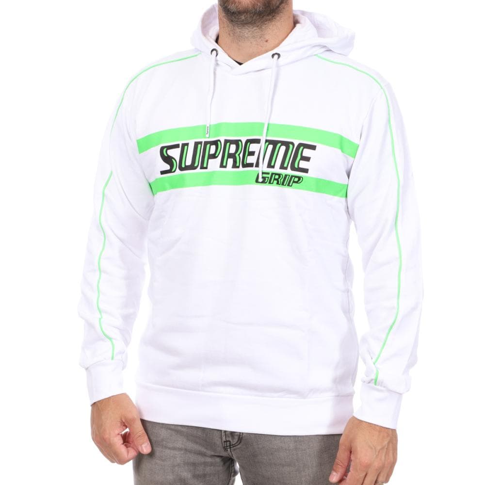 Sweat à capuche Blanc Homme Supreme Grip Leben 1