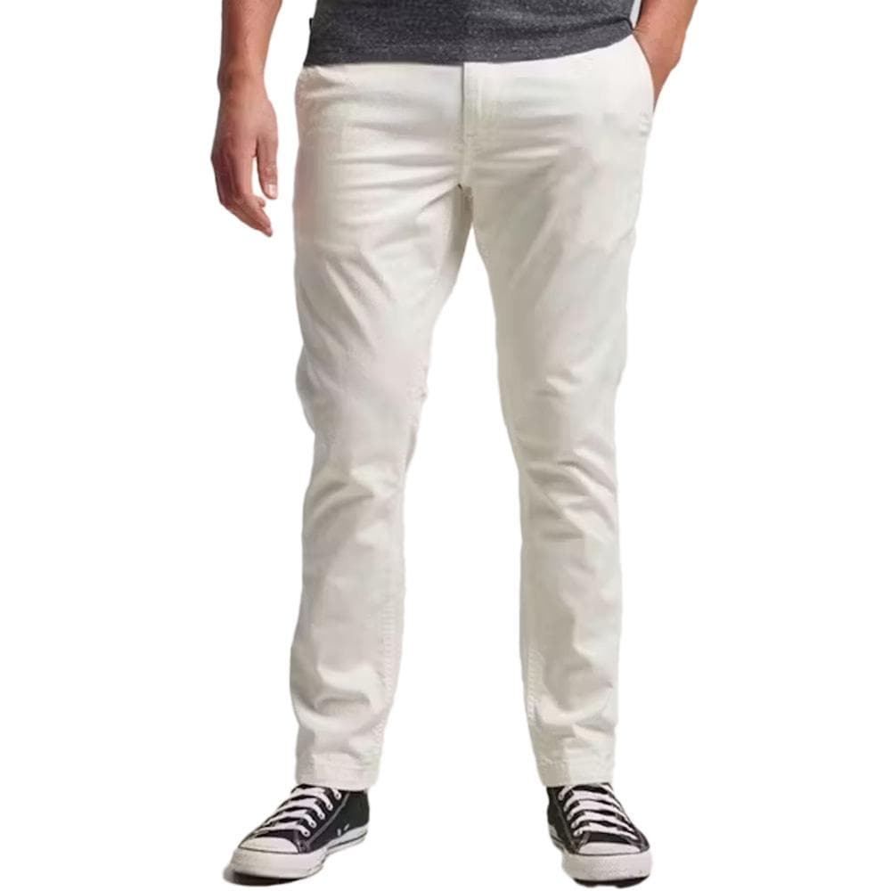 Pantalon Chino Blanc Homme Superdry Officers 1