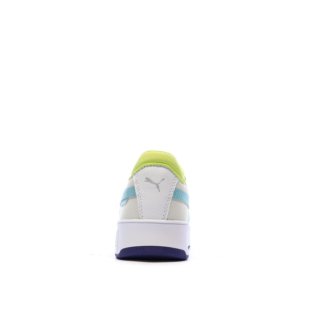 Baskets Blanc/Vert Femme Puma Carina 3