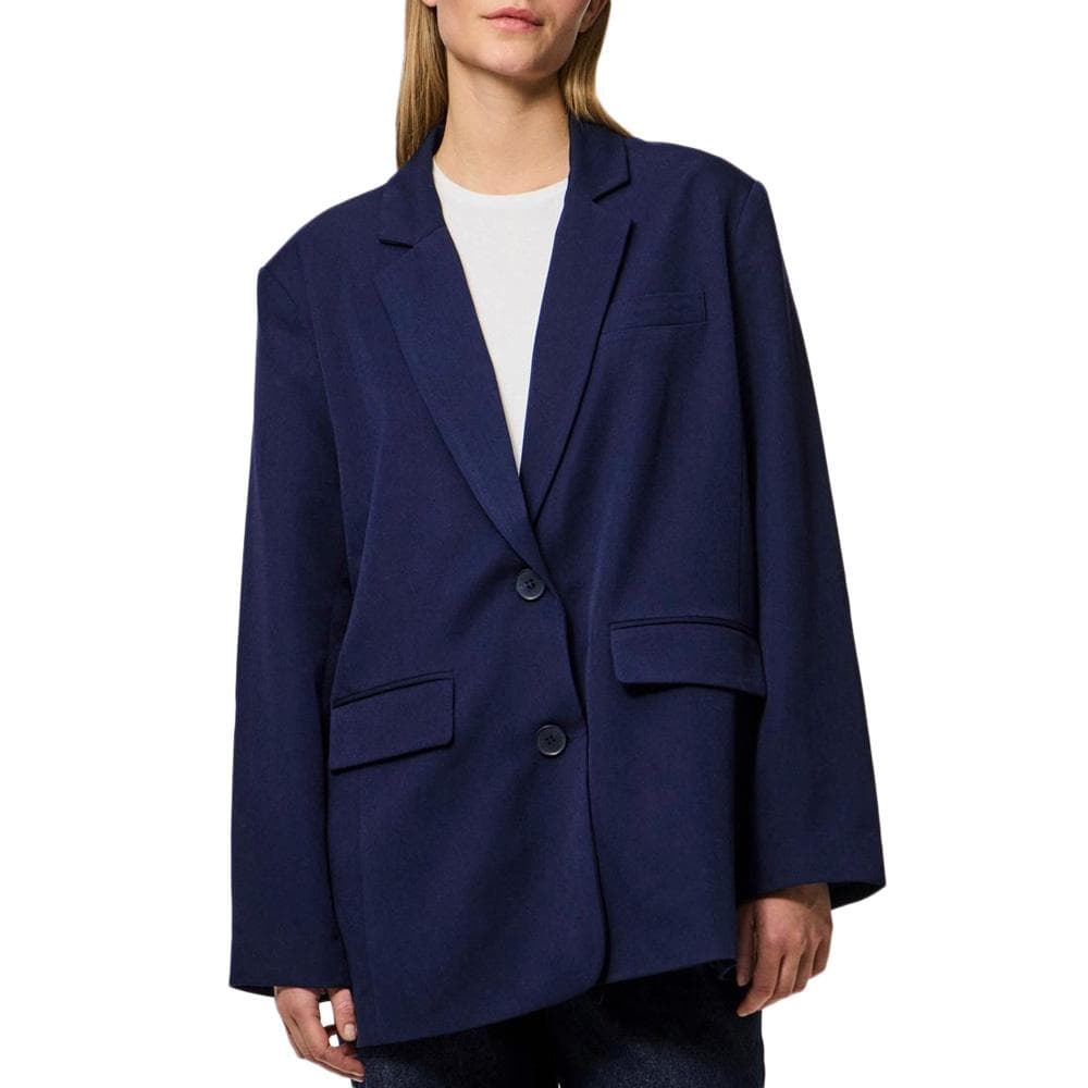 Veste Blazer Bleu Nuit Femme Pieces Pckamil 1