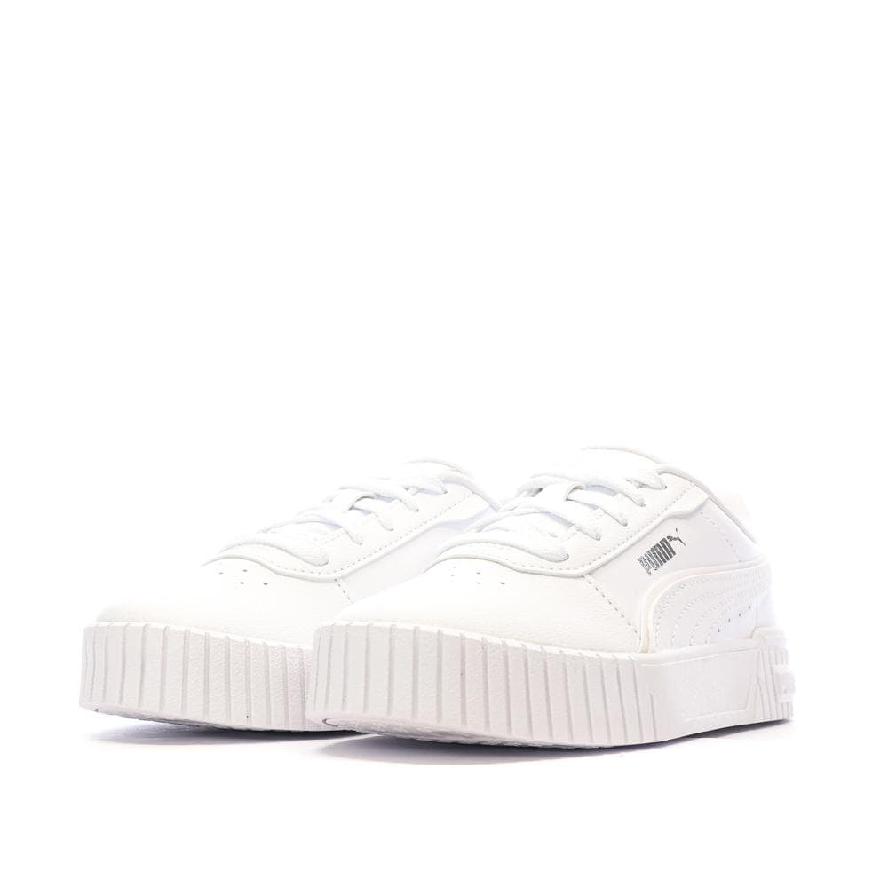 Baskets Blanches Fille Puma Carina 2.0 Holo 6