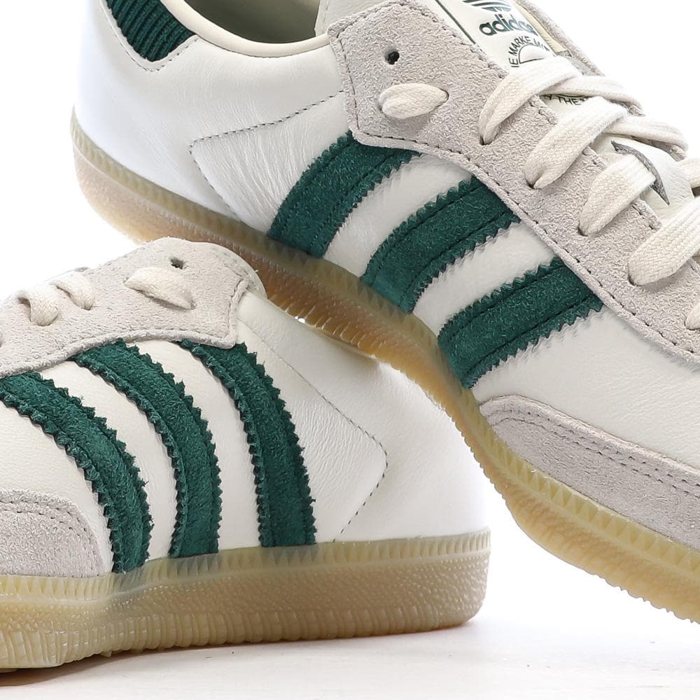 Adidas Samba Blanc/Vert Foncé Femme OG 7