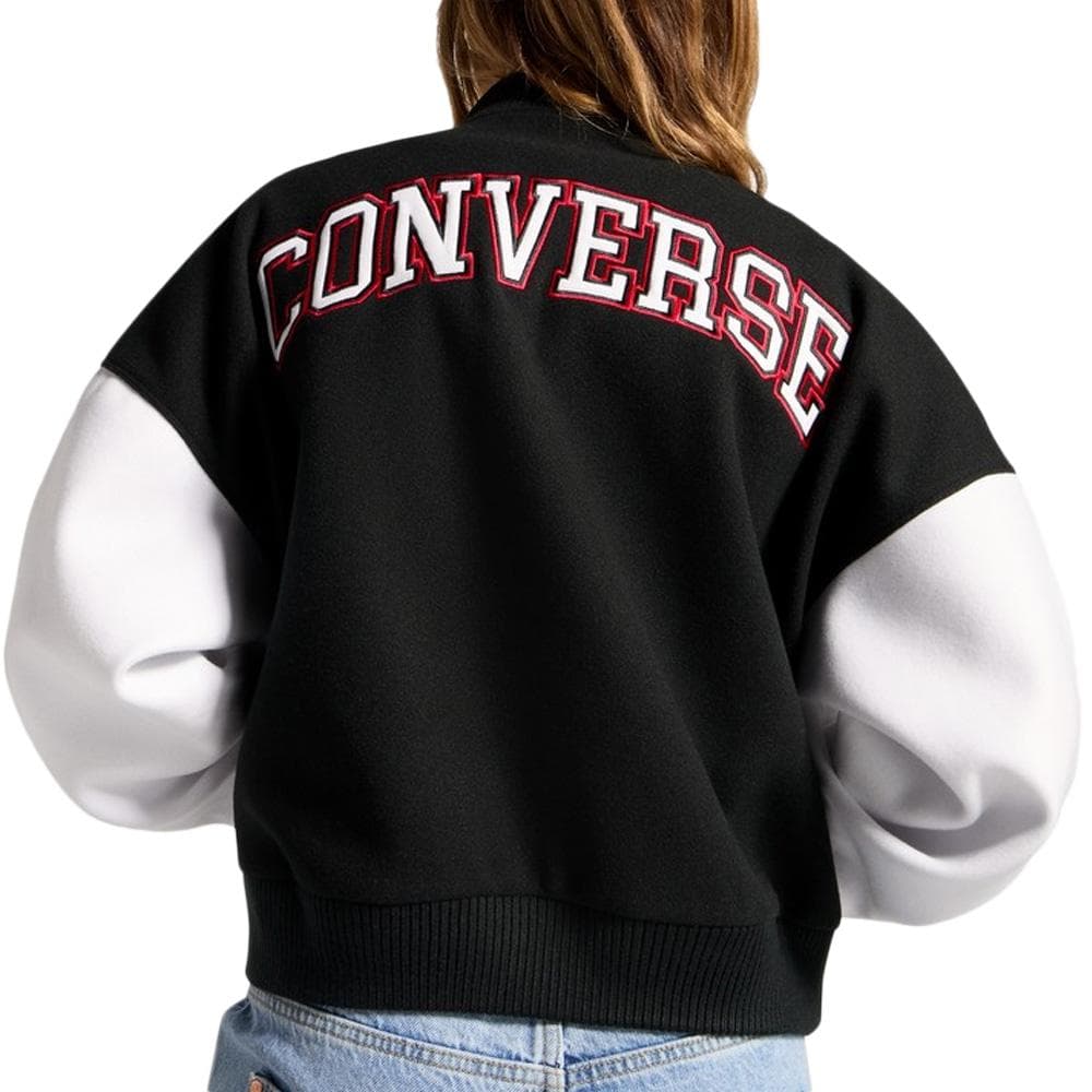 Veste Noire Femme Converse Retro 2