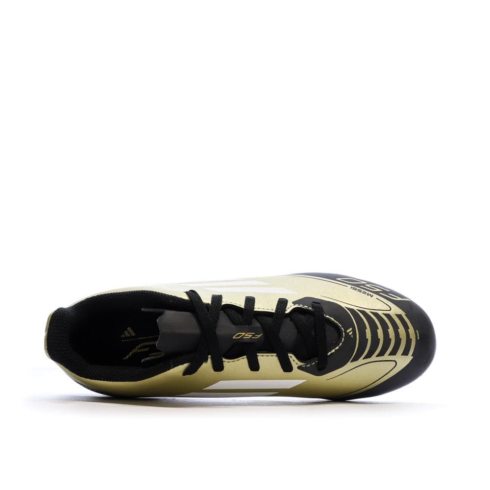 Chaussures de football Noires/Dorés Garçon Adidas Messi 4