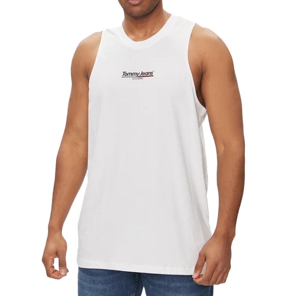 Débardeur Blanc Homme Tommy Hilfiger Flag Tank 1