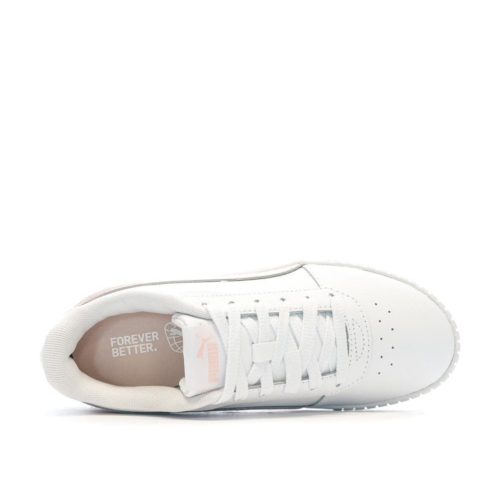 Baskets Blanches/Rose Femme Puma Carina 2.0 4