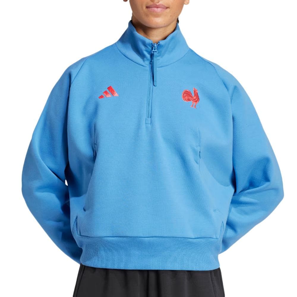 Équipe de France Sweat de Rugby Bleu Femme Adidas 1